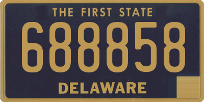 DE license plate 688858