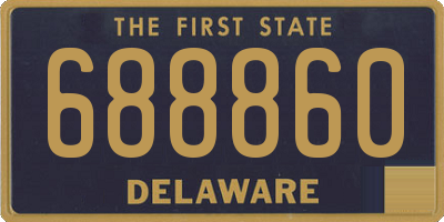 DE license plate 688860
