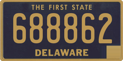 DE license plate 688862