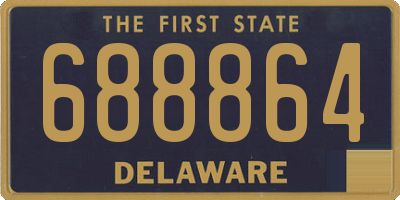 DE license plate 688864