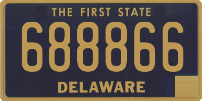 DE license plate 688866