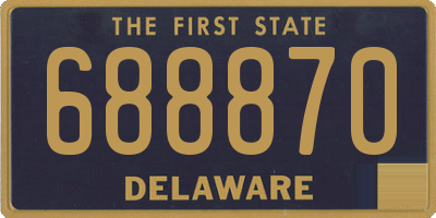 DE license plate 688870