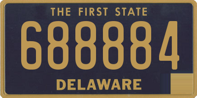 DE license plate 688884