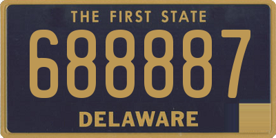 DE license plate 688887