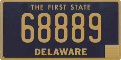 DE license plate 68889