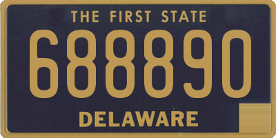 DE license plate 688890