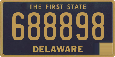 DE license plate 688898
