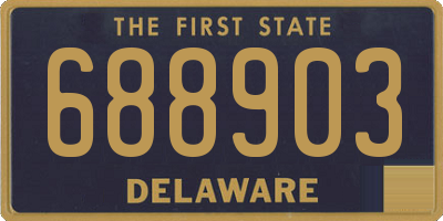 DE license plate 688903