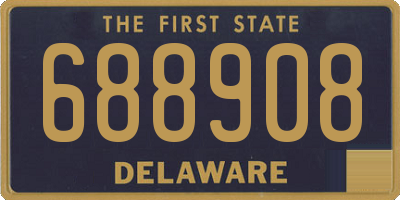 DE license plate 688908