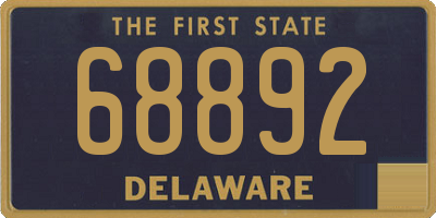 DE license plate 68892