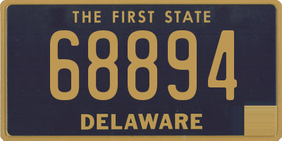DE license plate 68894
