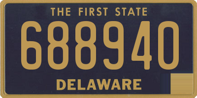 DE license plate 688940