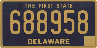 DE license plate 688958
