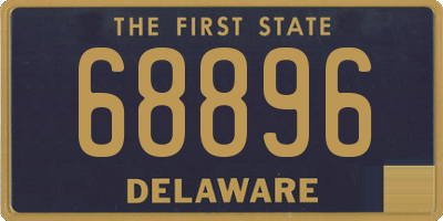 DE license plate 68896