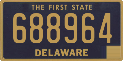 DE license plate 688964