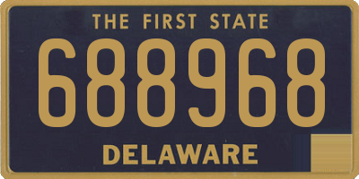 DE license plate 688968