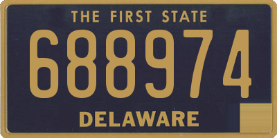 DE license plate 688974
