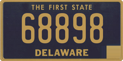 DE license plate 68898