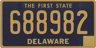 DE license plate 688982
