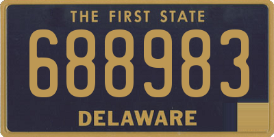 DE license plate 688983