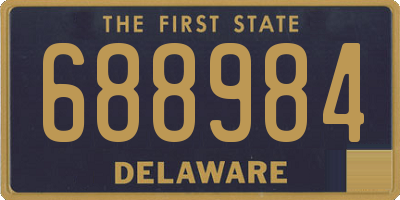 DE license plate 688984