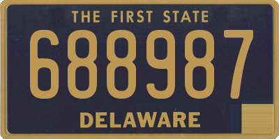 DE license plate 688987