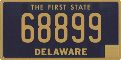 DE license plate 68899