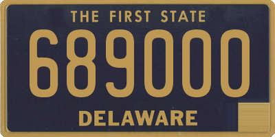 DE license plate 689000