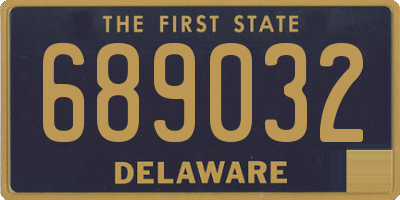 DE license plate 689032