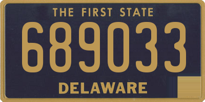 DE license plate 689033