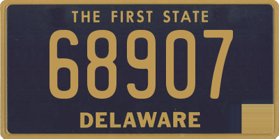 DE license plate 68907