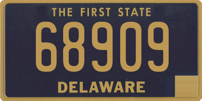 DE license plate 68909