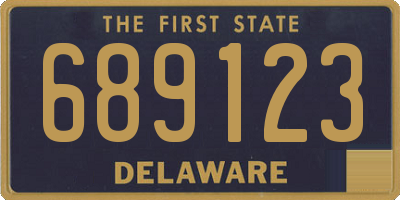 DE license plate 689123