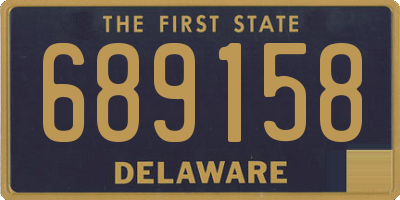 DE license plate 689158