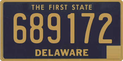 DE license plate 689172