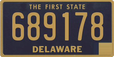DE license plate 689178