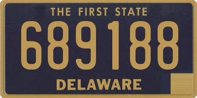 DE license plate 689188