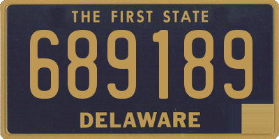 DE license plate 689189
