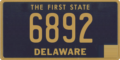 DE license plate 6892