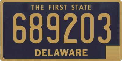 DE license plate 689203