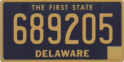 DE license plate 689205
