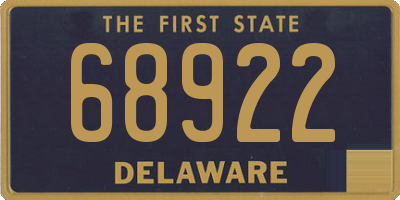 DE license plate 68922