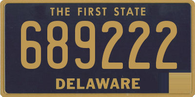 DE license plate 689222