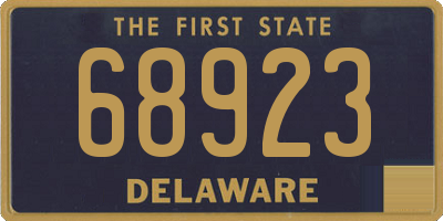 DE license plate 68923