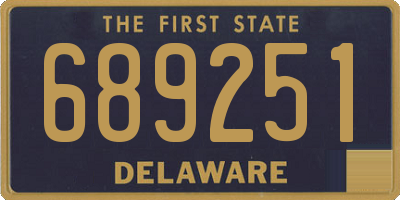 DE license plate 689251