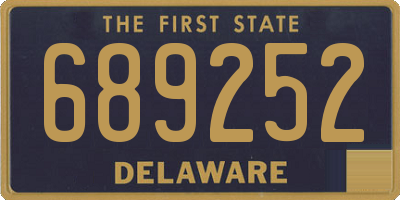 DE license plate 689252