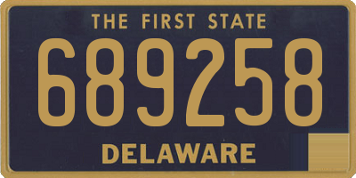 DE license plate 689258