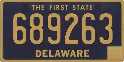 DE license plate 689263