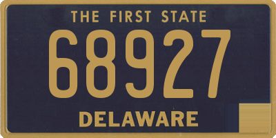 DE license plate 68927