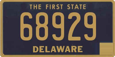 DE license plate 68929